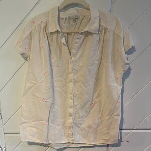 Lucky Brand large Embroidered Button-Up Shirt